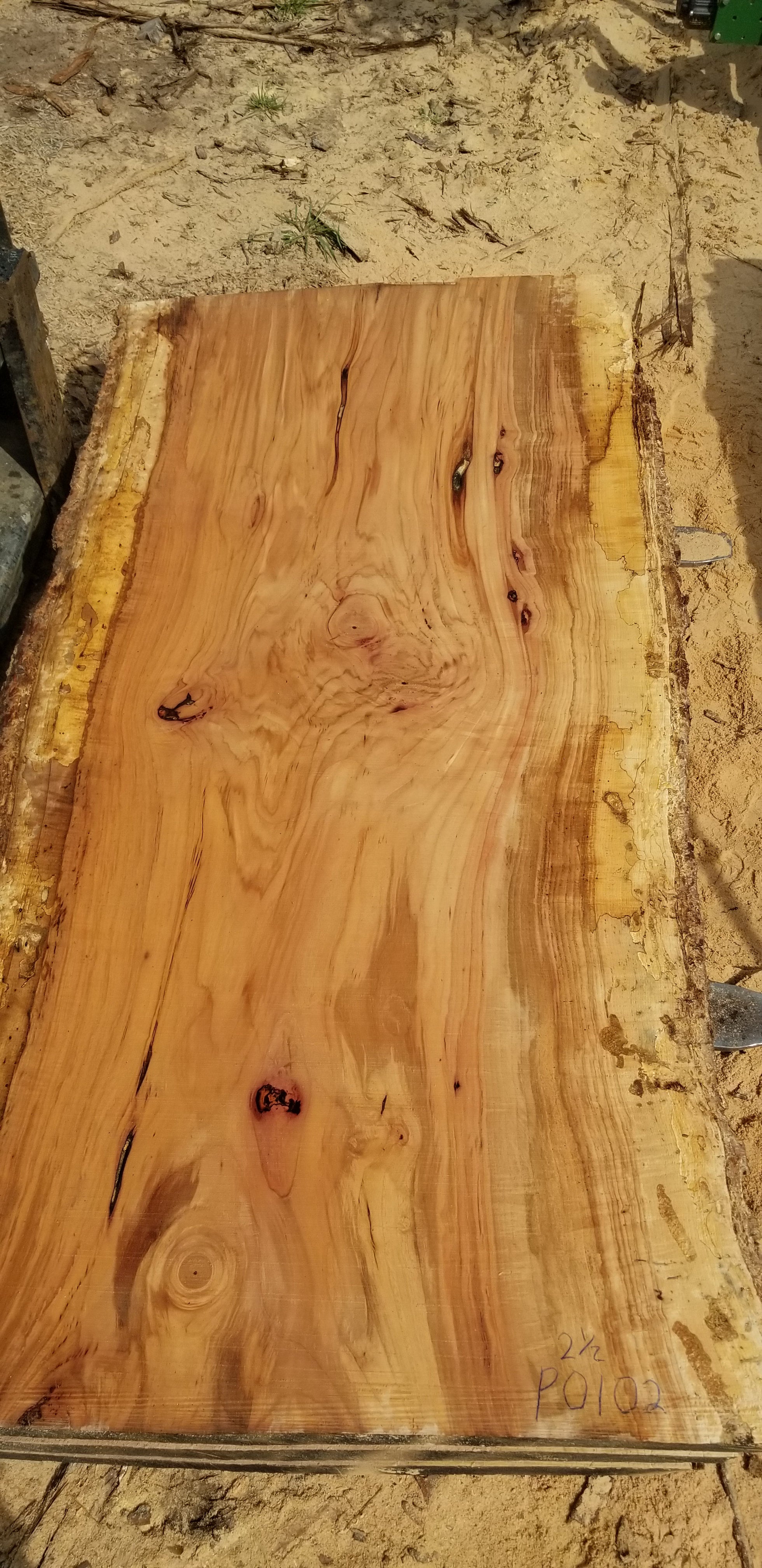 Pecan Live Edge Slab (2